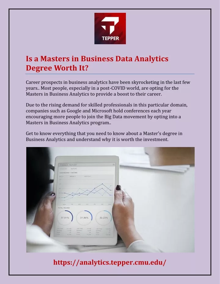 is a masters in business data analytics degree