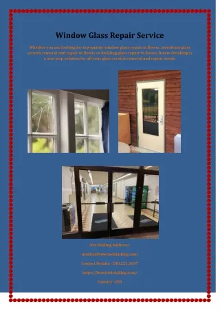 window glass repair service