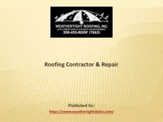 Roofing Contractor & Repair