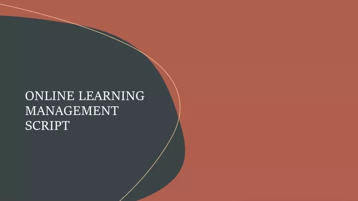 online learning management script