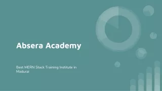 MERN Stack Training Institute in Madurai