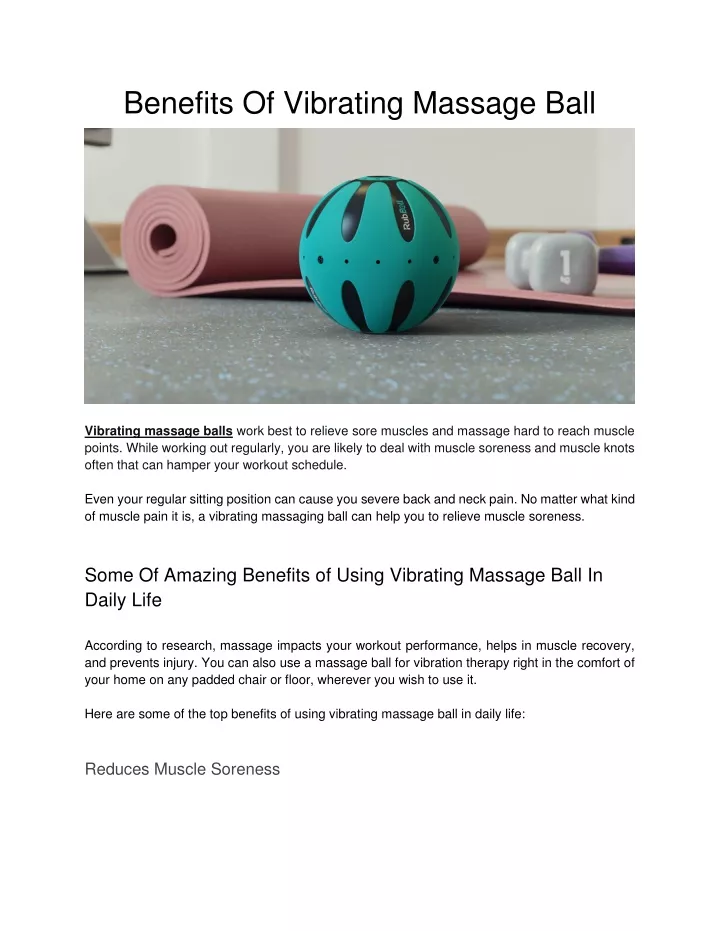 benefits of vibrating massage ball