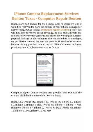 iphone camera replacement services denton texas