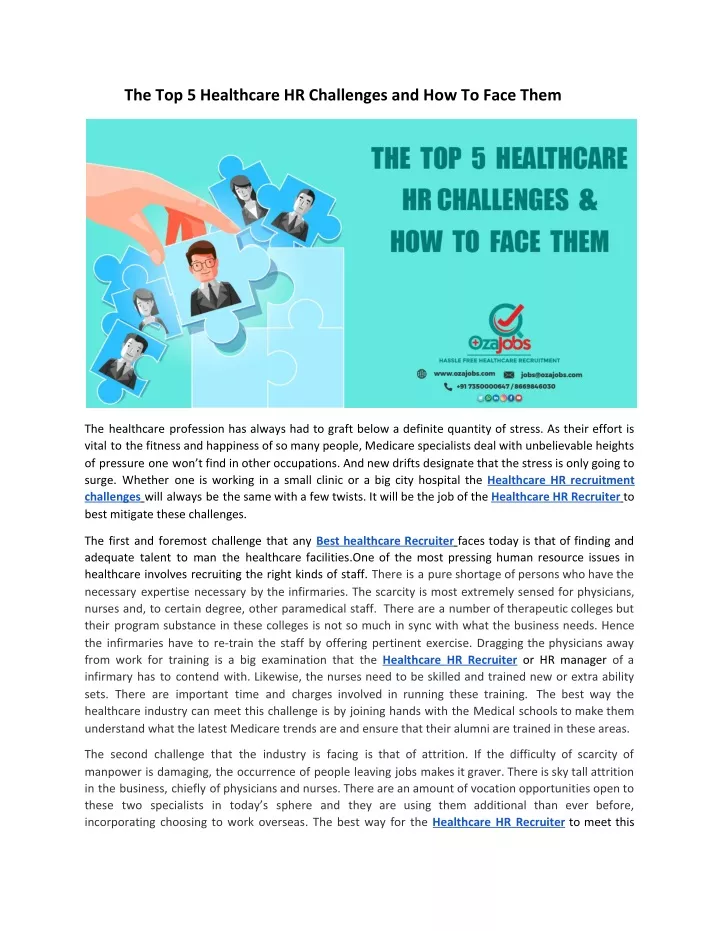the top 5 healthcare hr challenges
