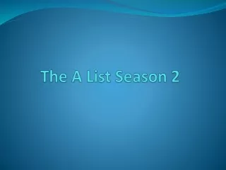 The A List Season 2