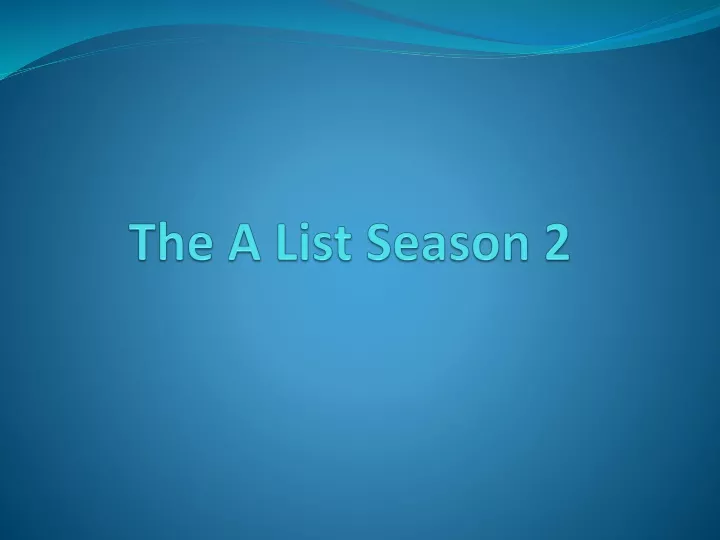 the a list season 2