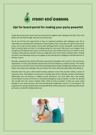 Opt for board portal for making your party powerful