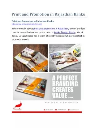 print and promotion in rajasthan kanku