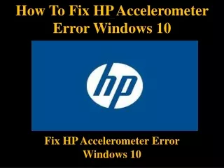 how to fix hp accelerometer error windows 10