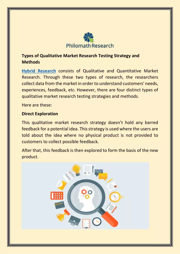 types of qualitative market research testing