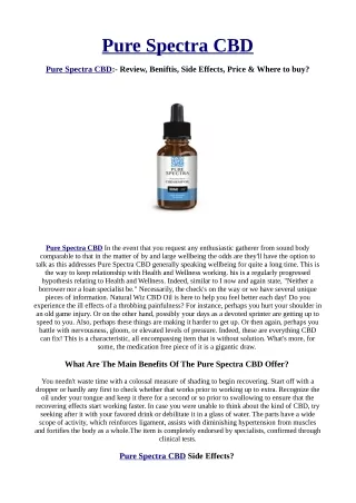 pure spectra cbd
