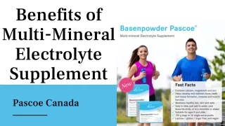 Benefits of Multi-Mineral Electrolyte Supplement