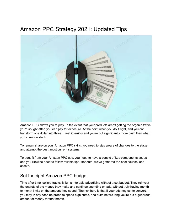 amazon ppc strategy 2021 updated tips