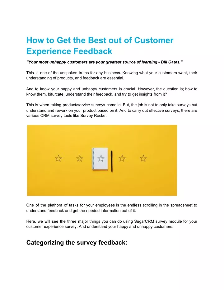 how to get the best out of customer experience