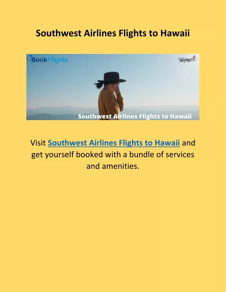 southwest airlines flights to hawaii