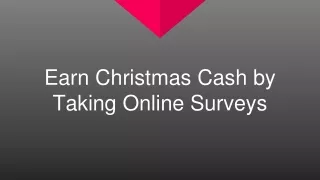 earn christmas cash by taking online surveys