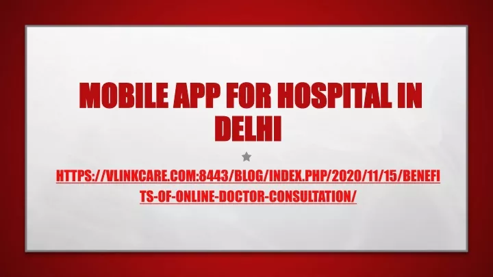 mobile app for hospital in delhi