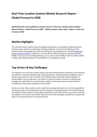 real time location systems market research report