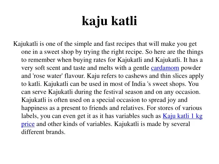 kaju katli