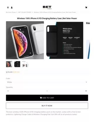 Wireless 150% iPhone X/XS Charging Battery Case