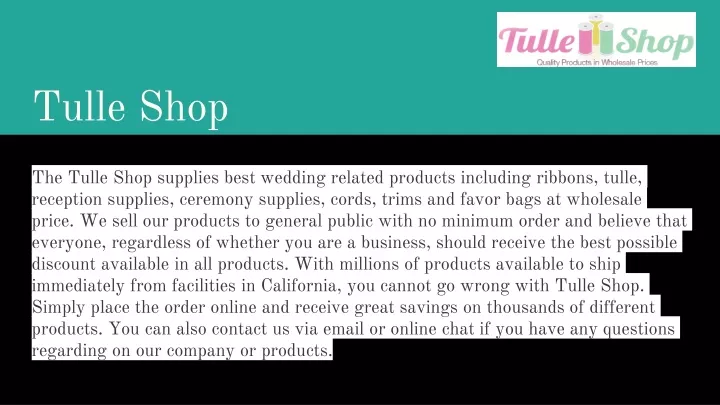 tulle shop