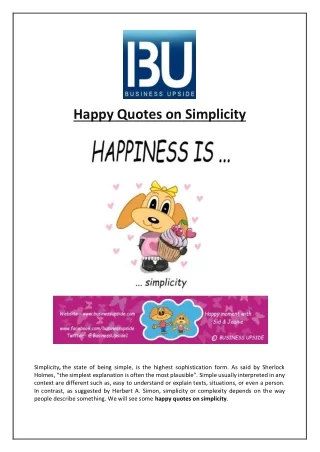 happy quotes on simplicity