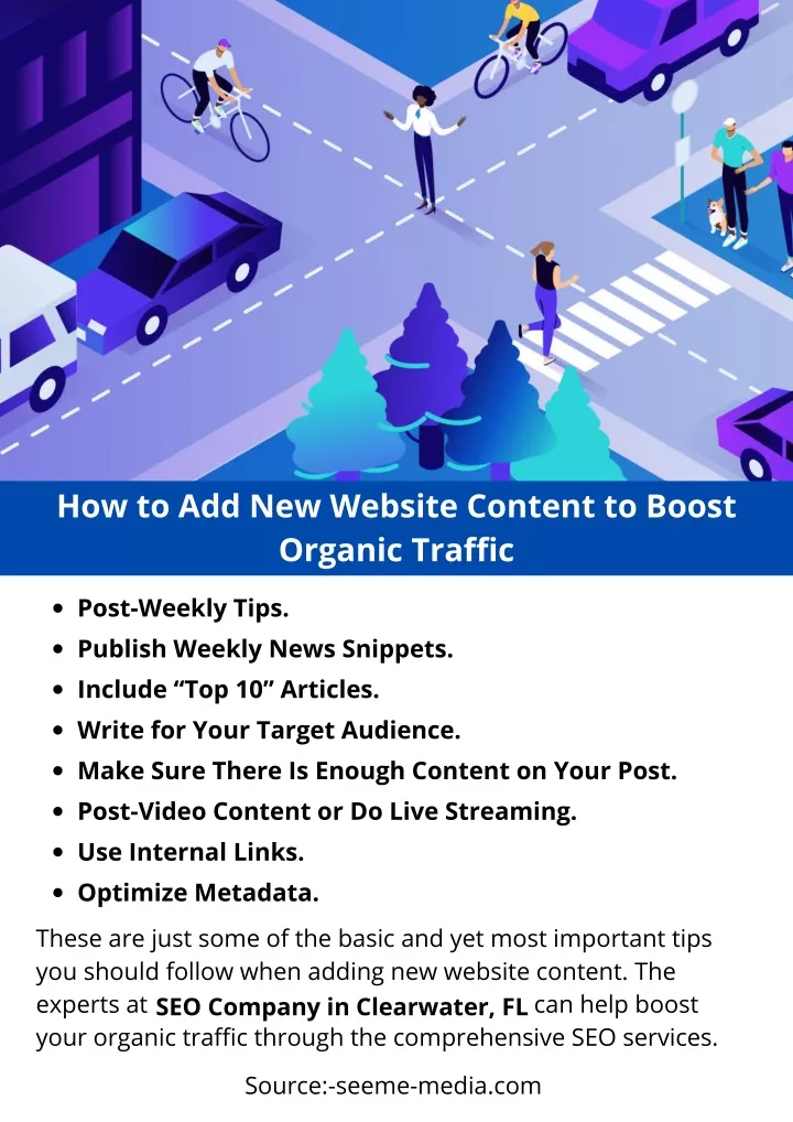 how to add new website content to boost organic