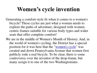 women's cycle