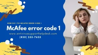 How do I fix McAfee error code 1
