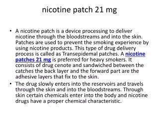 nicotine patch 21 mg