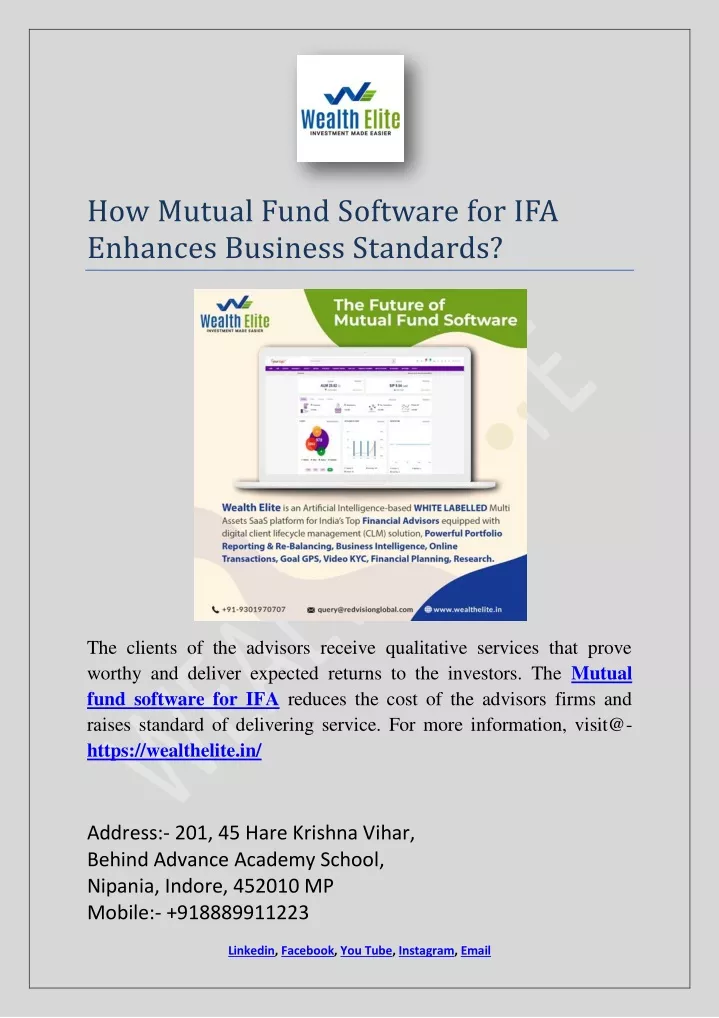 how mutual fund software for ifa enhances