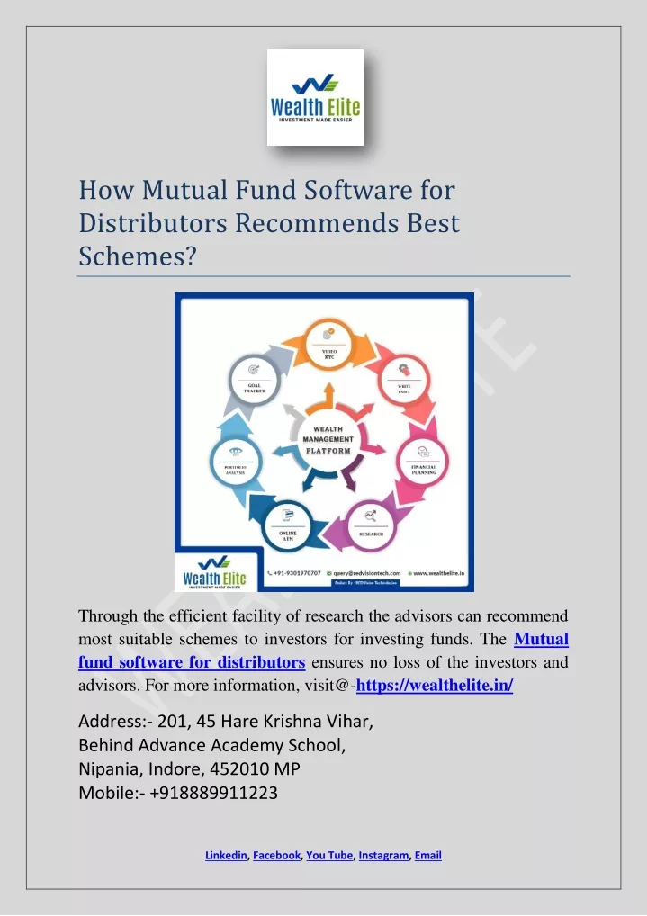 how mutual fund software for distributors