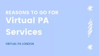 reasons to go for virtual pa services