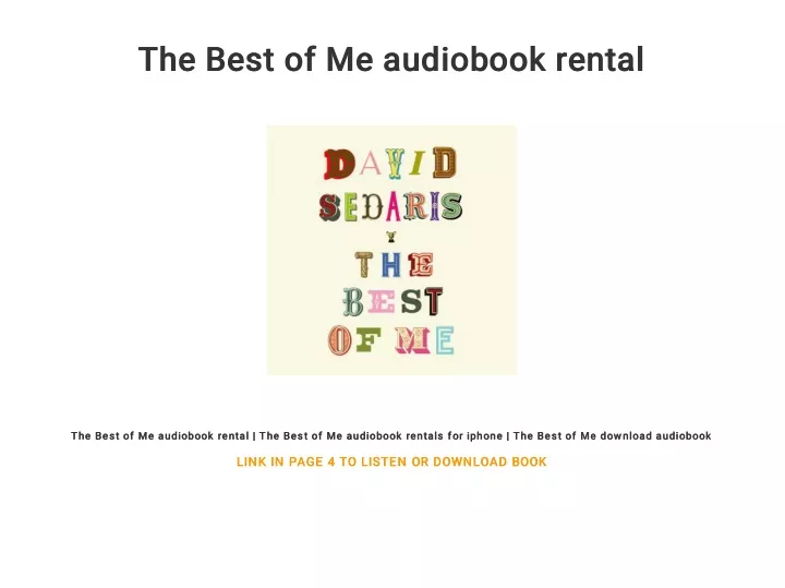 the best of me audiobook rental the best