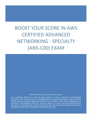 boost your score in aws certified advanced