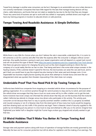 towed lorry damage is another area consumers