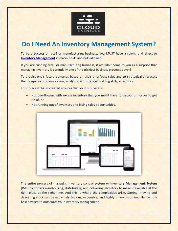 do i need an inventory management system