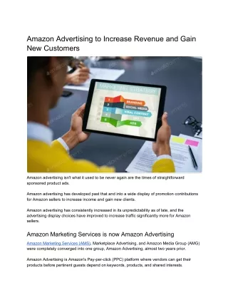 Amazon Advertising to Increase Revenue and Gain New Customers