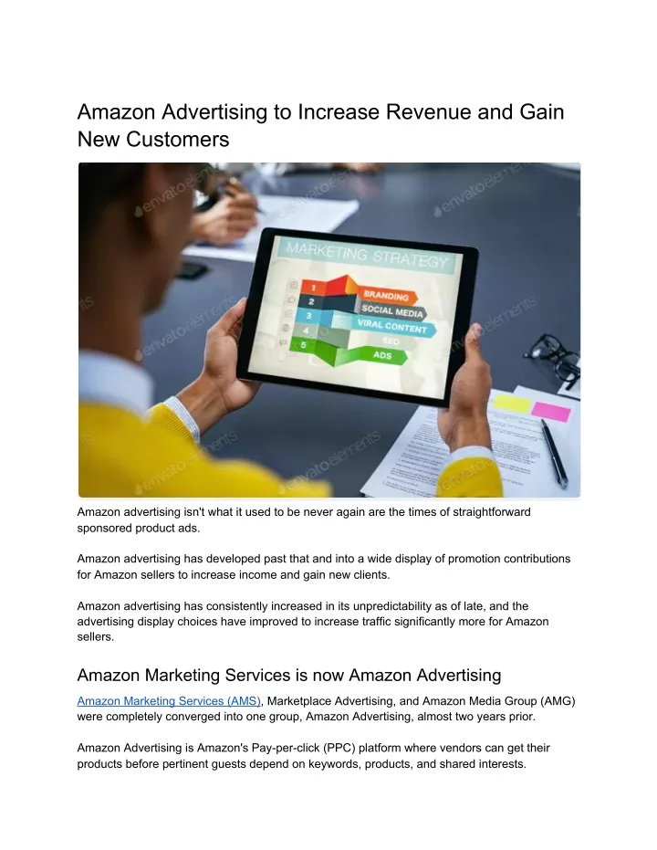 amazon advertising to increase revenue and gain