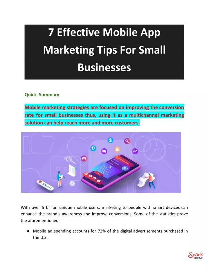 7 effective mobile app marketing tips for small