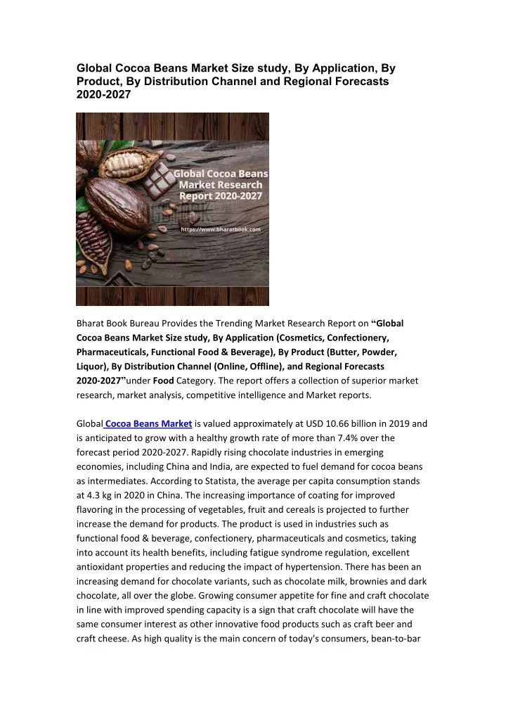 global cocoa beans market size study