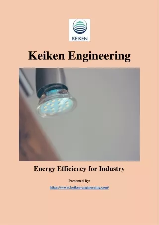 Energy Efficiency for Industry