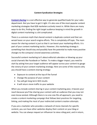 content syndication strategies