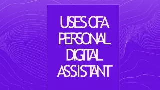 uses of a personal digital a ss i s t a n t