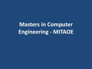 masters in computer engineering mitaoe