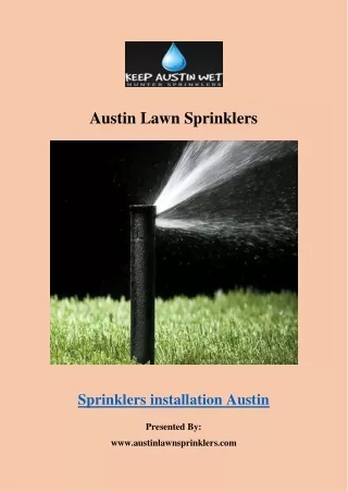 Sprinklers installation Austin