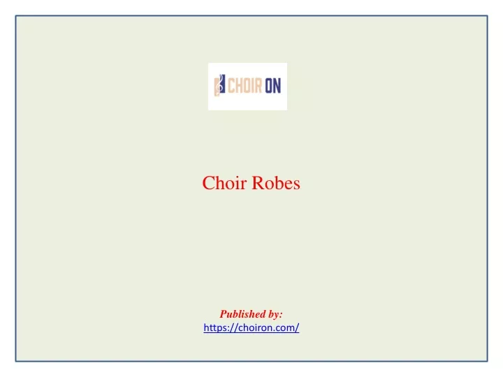 choir robes published by https choiron com