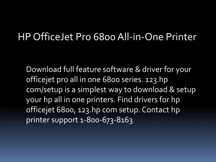 hp officejet pro 6800 all in one printer