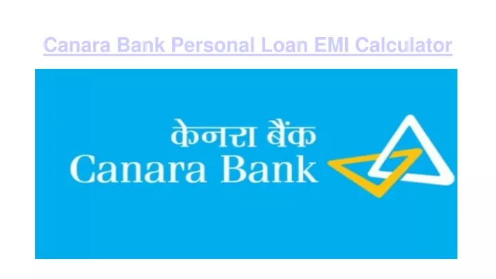 canara bank personal loan emi calculator
