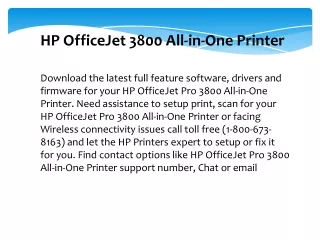 HP OfficeJet 3800 All-in-One Printer